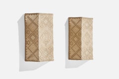 Swedish Designer, Wall Lights, Fabric, Sweden, 1970s