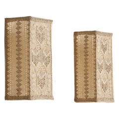 Swedish Designer, Wall Lights, Fabric, Sweden, 1970s