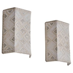 Swedish Designer, Wall Lights, Fabric, Sweden, 1970s