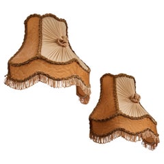 Swedish Designer, Wall Lights, Fabric, Sweden, 1970s