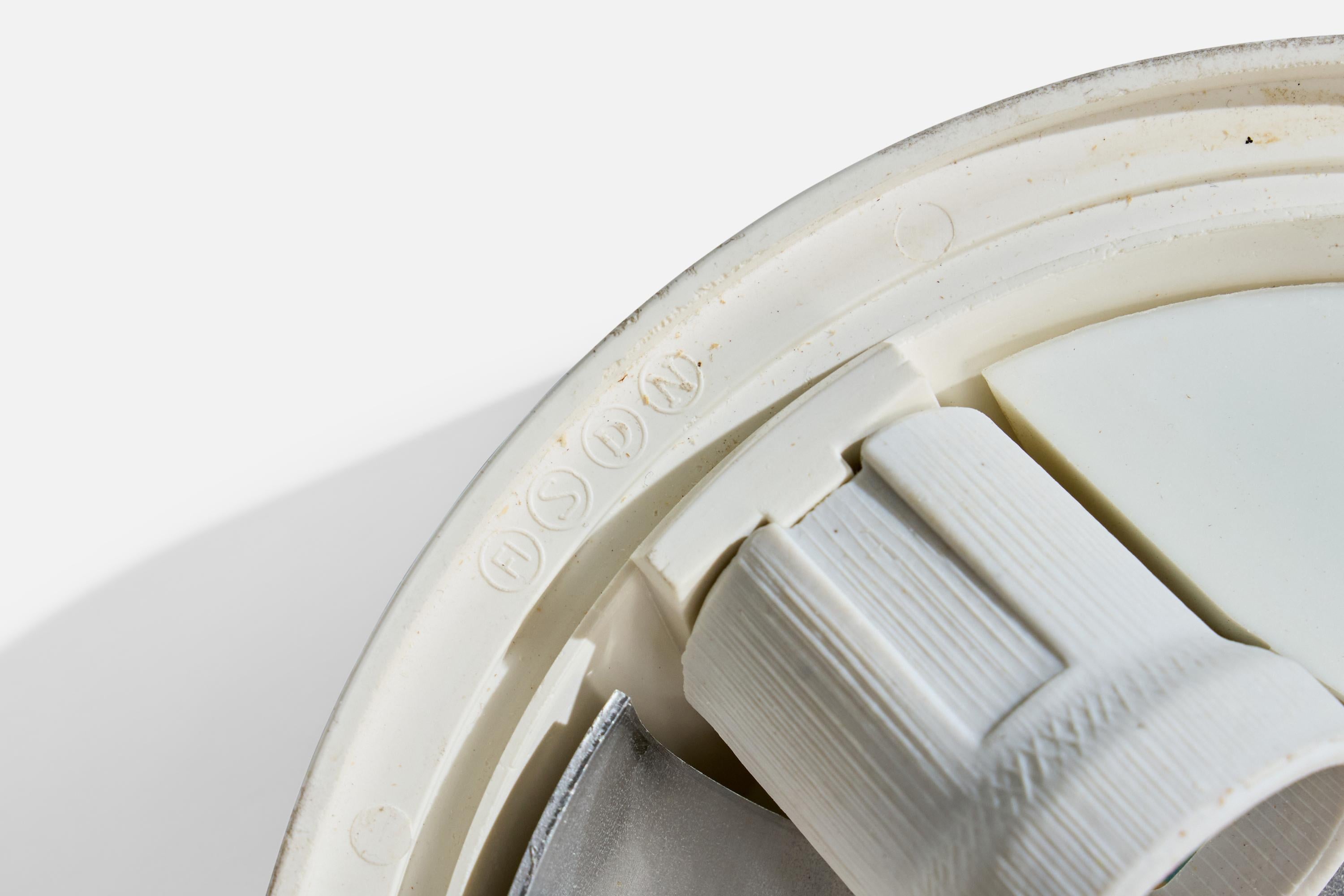 Swedish Designer, Wall Lights, Glass, Plastic, Sweden, 1960s For Sale 6