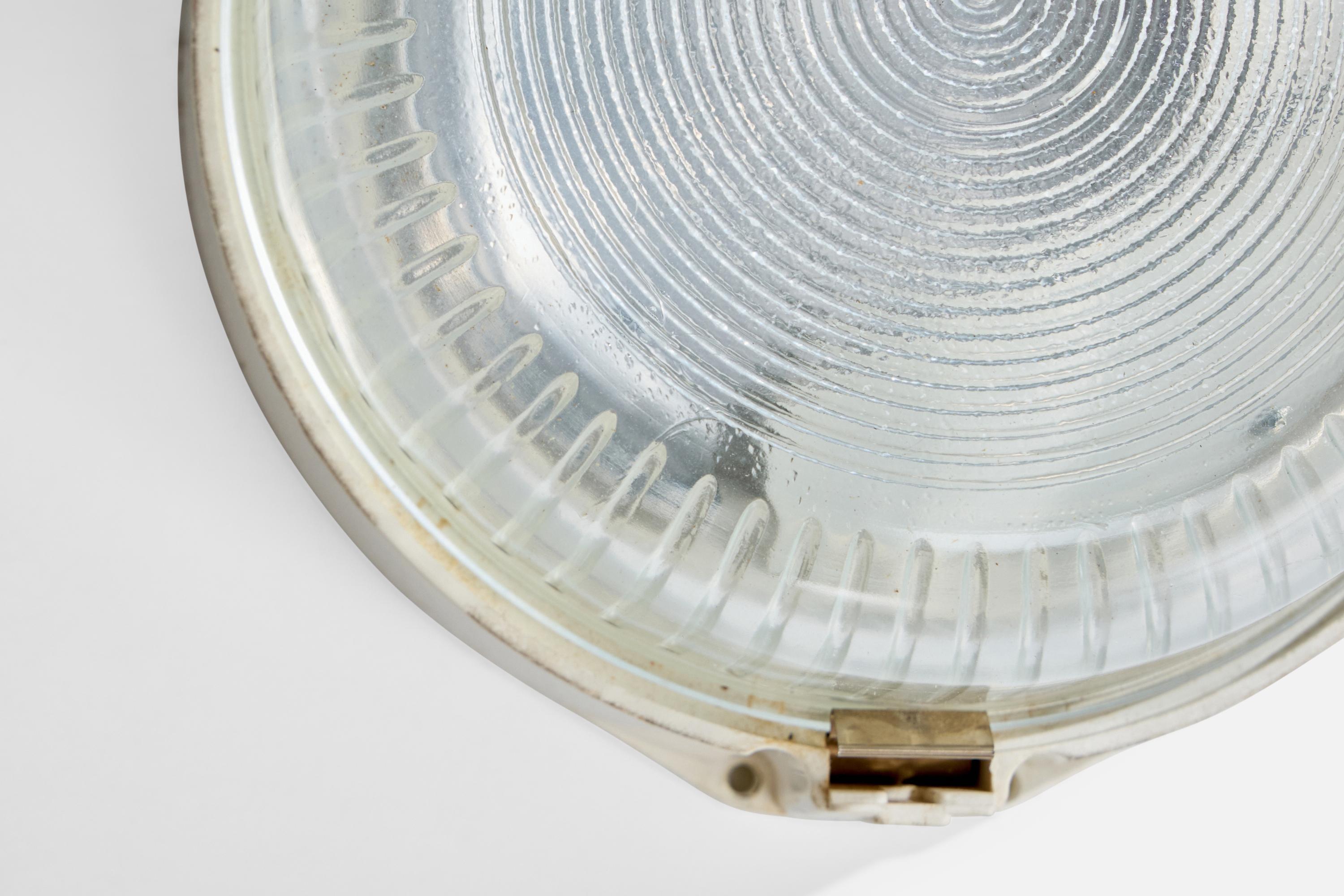 Swedish Designer, Wall Lights, Glass, Plastic, Sweden, 1960s For Sale 4