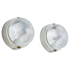Swedish Designer, Wall Lights, Glass, Plastic, Sweden, 1960s
