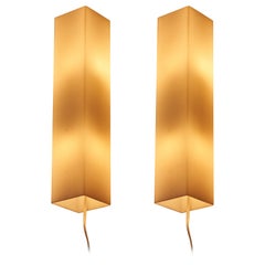 Schwedische Designerin, Wandleuchten, Milchglas, Schweden, 1960er Jahre