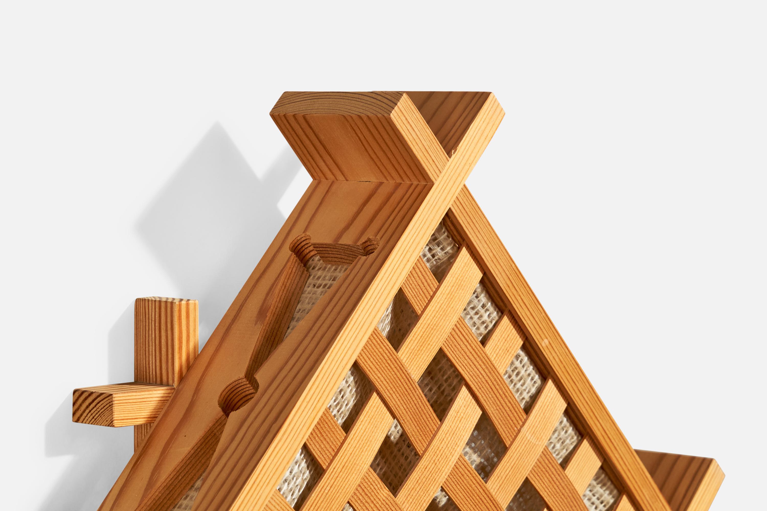 Design/One, Lights, pin, raphia, Suède, années 1970 en vente 2