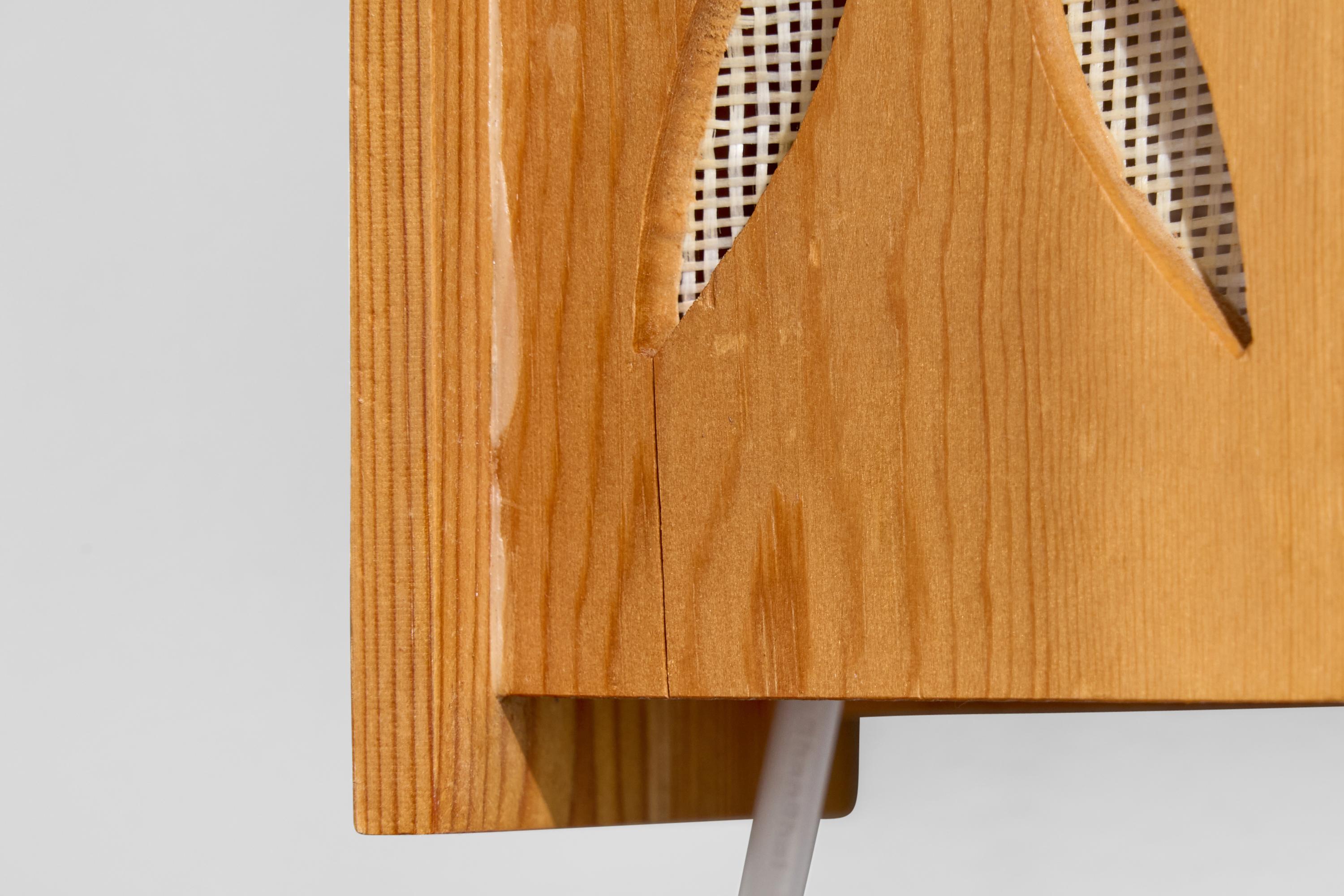 Design/One, Lights, pin, raphia, Suède, années 1980 en vente 5