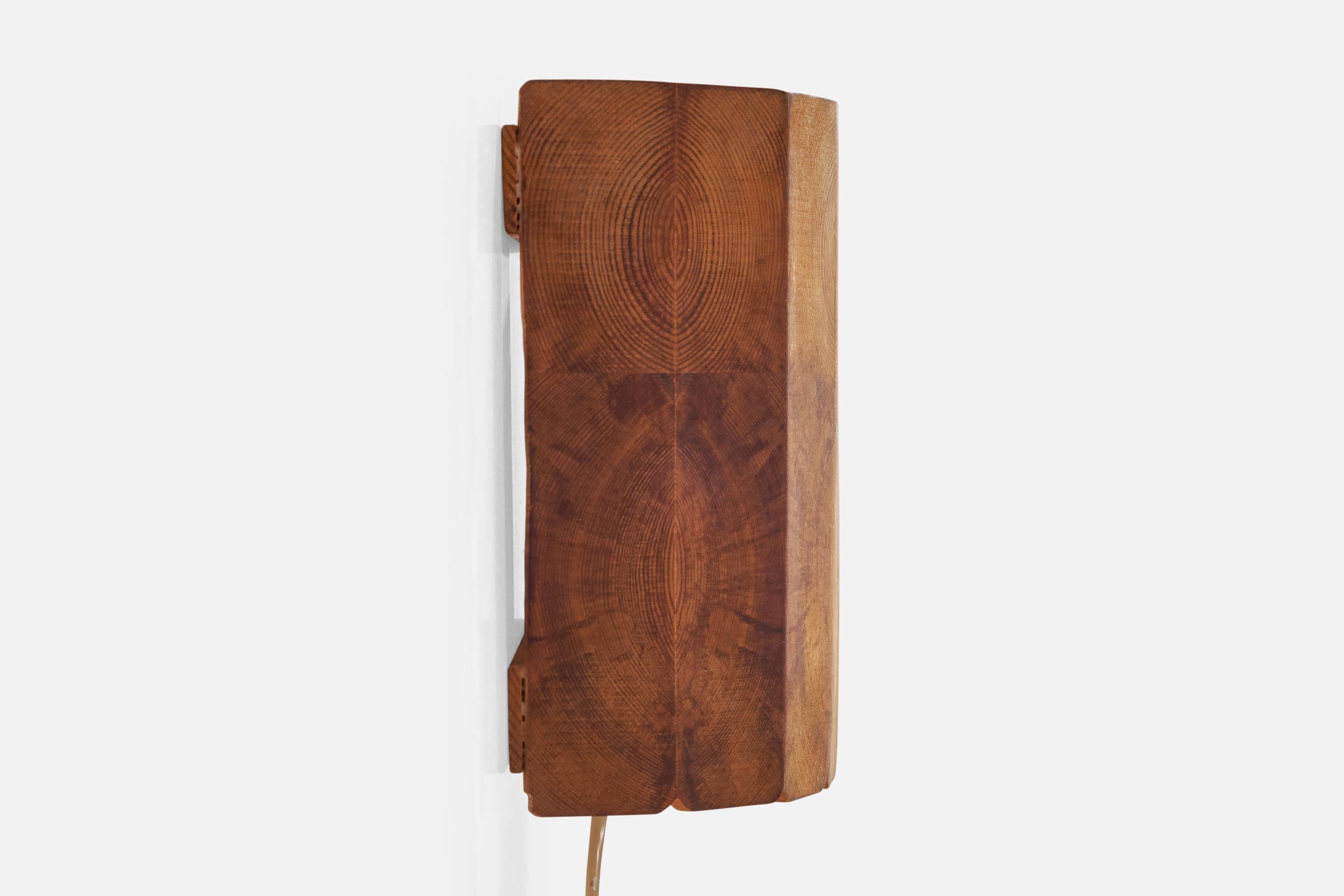 Swedish Designer, Wall Lights, Pine, Sweden, 1970s en venta 4