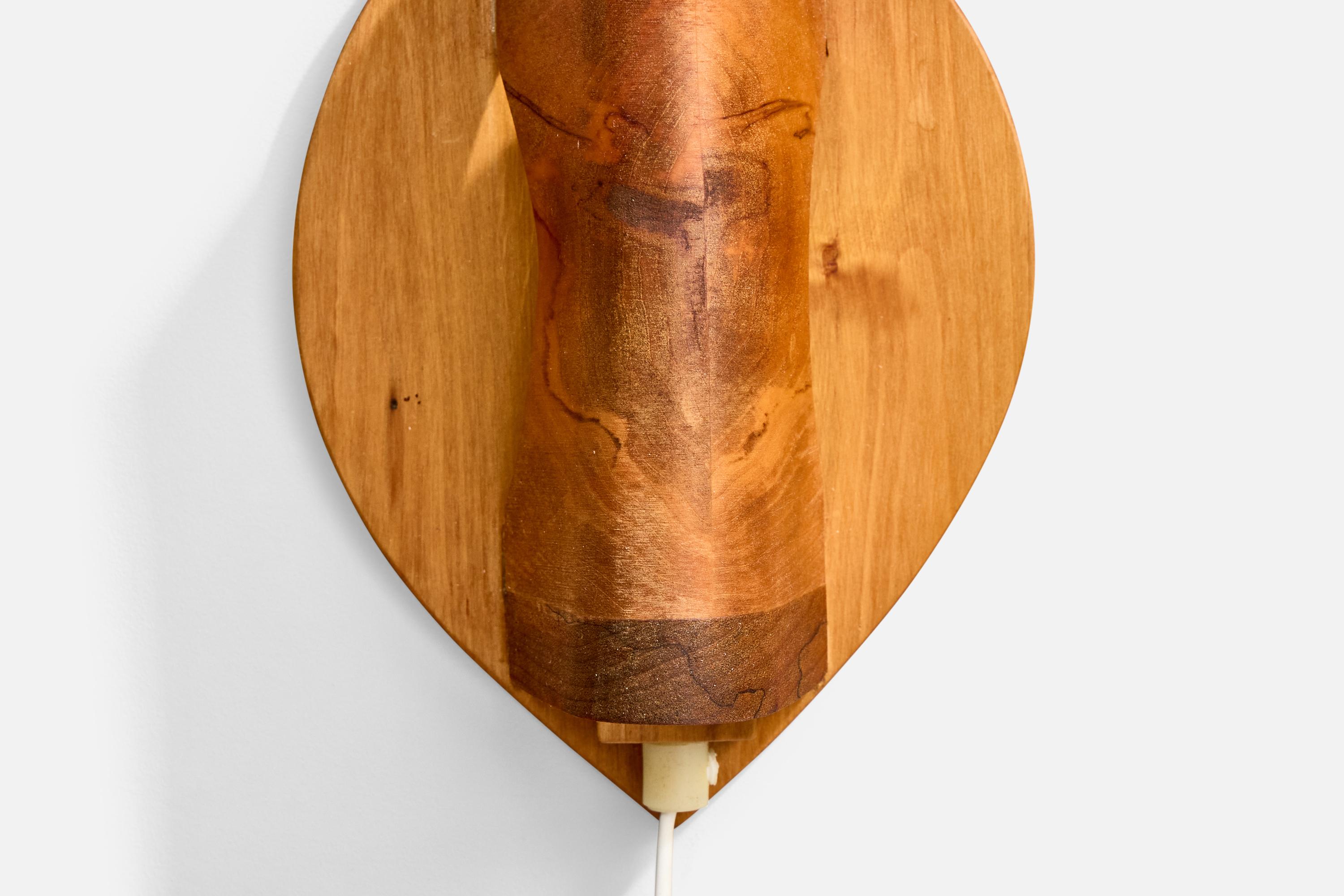 Designer suédois, lampes murales, pin, Suède, années 1970 en vente 3