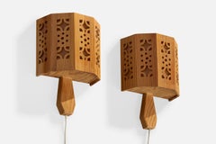 Designer svedese, Luci da parete, Pino, Svezia, anni '70