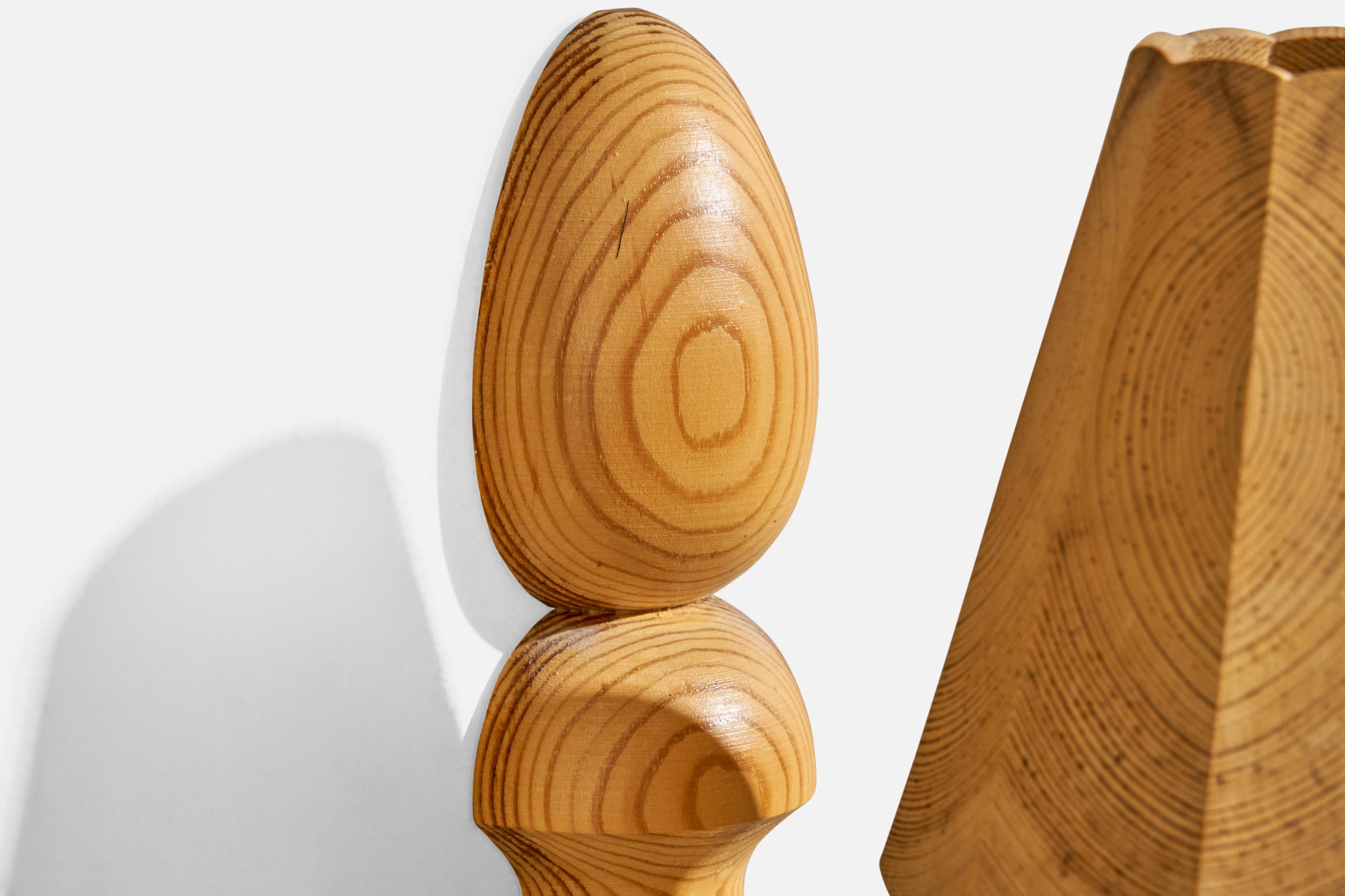 Pin Designer suédois, lampes murales, pin, Suède, années 1970 en vente