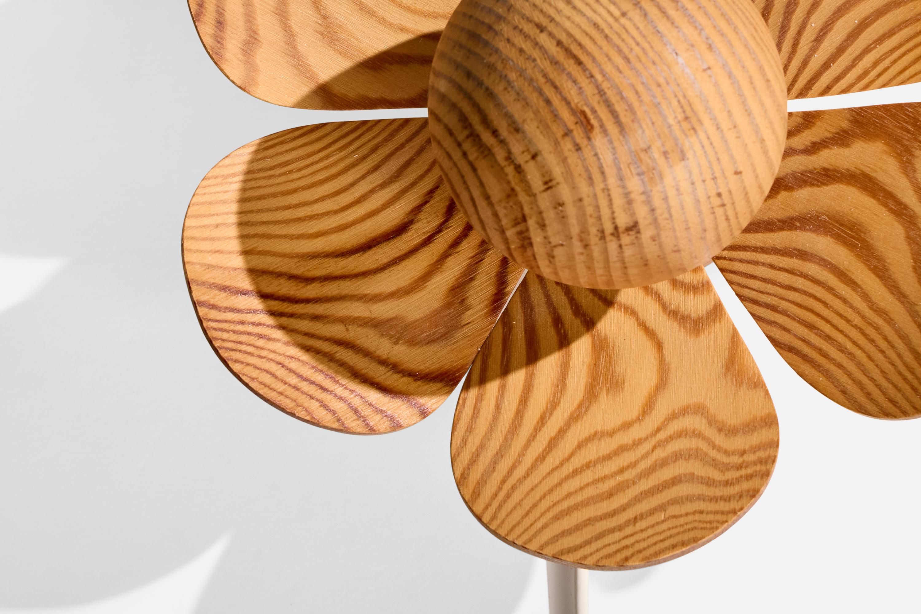 Designer suédois, lampes murales, pin, Suède, années 1970 en vente 1
