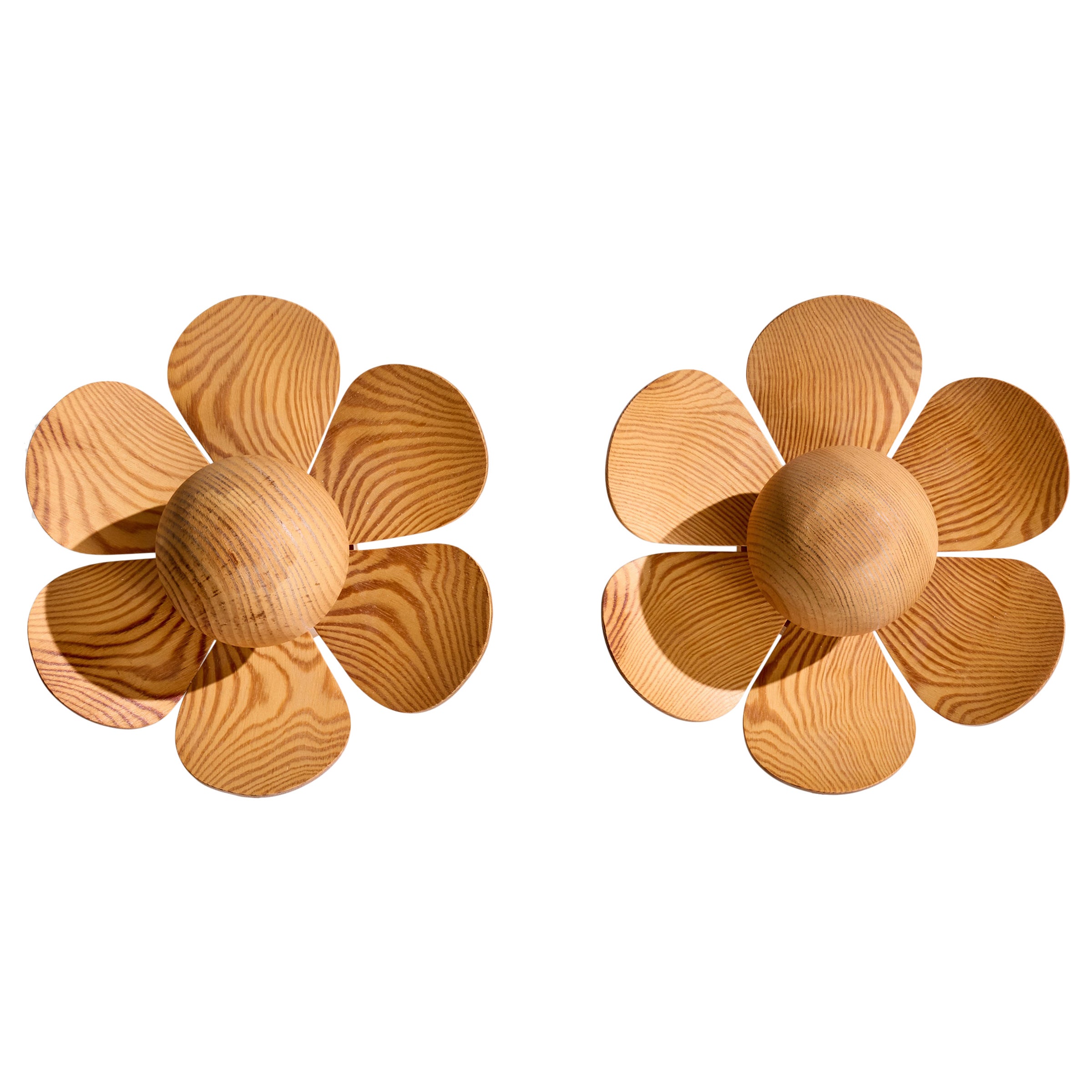 Designer suédois, lampes murales, pin, Suède, années 1970 en vente
