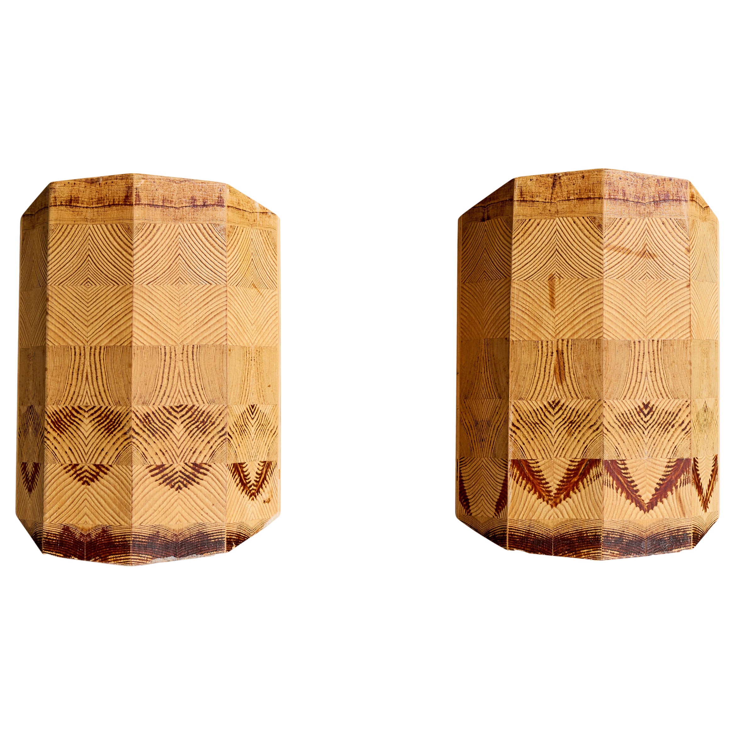 Designer svedese, Luci da parete, Pino, Svezia, anni 
70