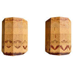 Swedish Designer, Wall Lights, Pine, Sweden, 1970s