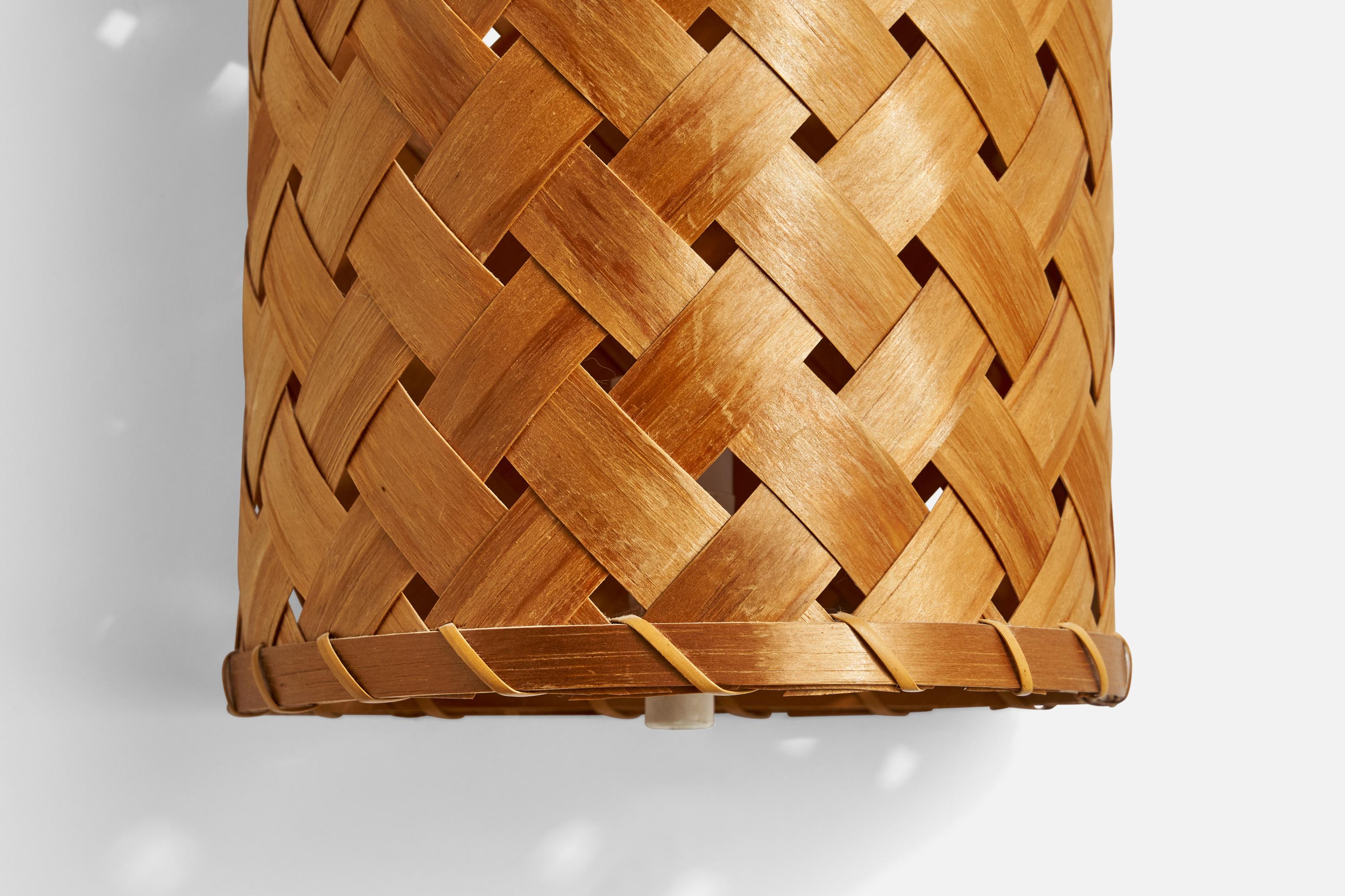 Swedish Designer, Wall Lights, Pine Veneer, Sweden, 1960s For Sale 1