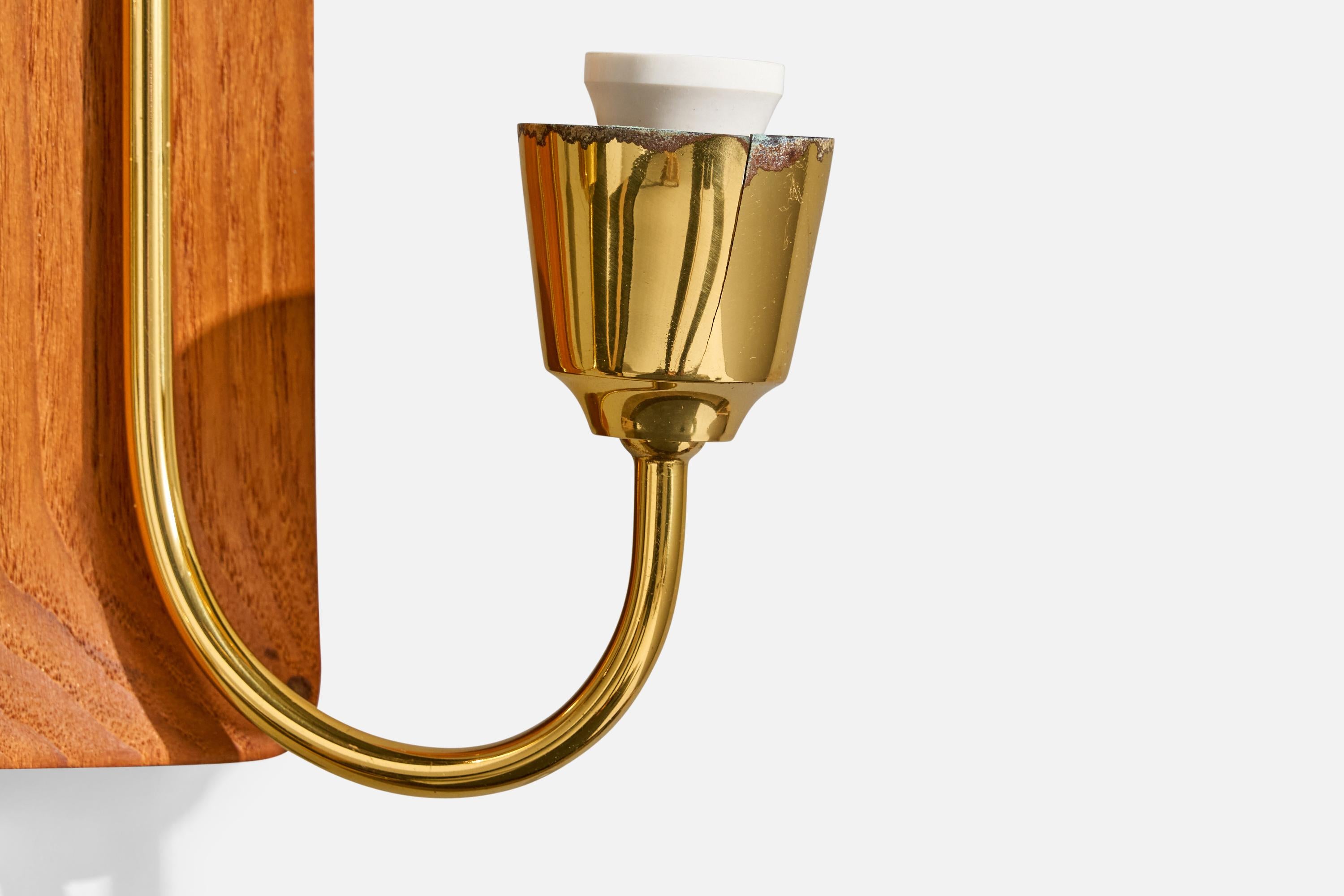 Design/One, Design-Light, Teck, Laiton, Tissu, Suède, années 1950 en vente 6