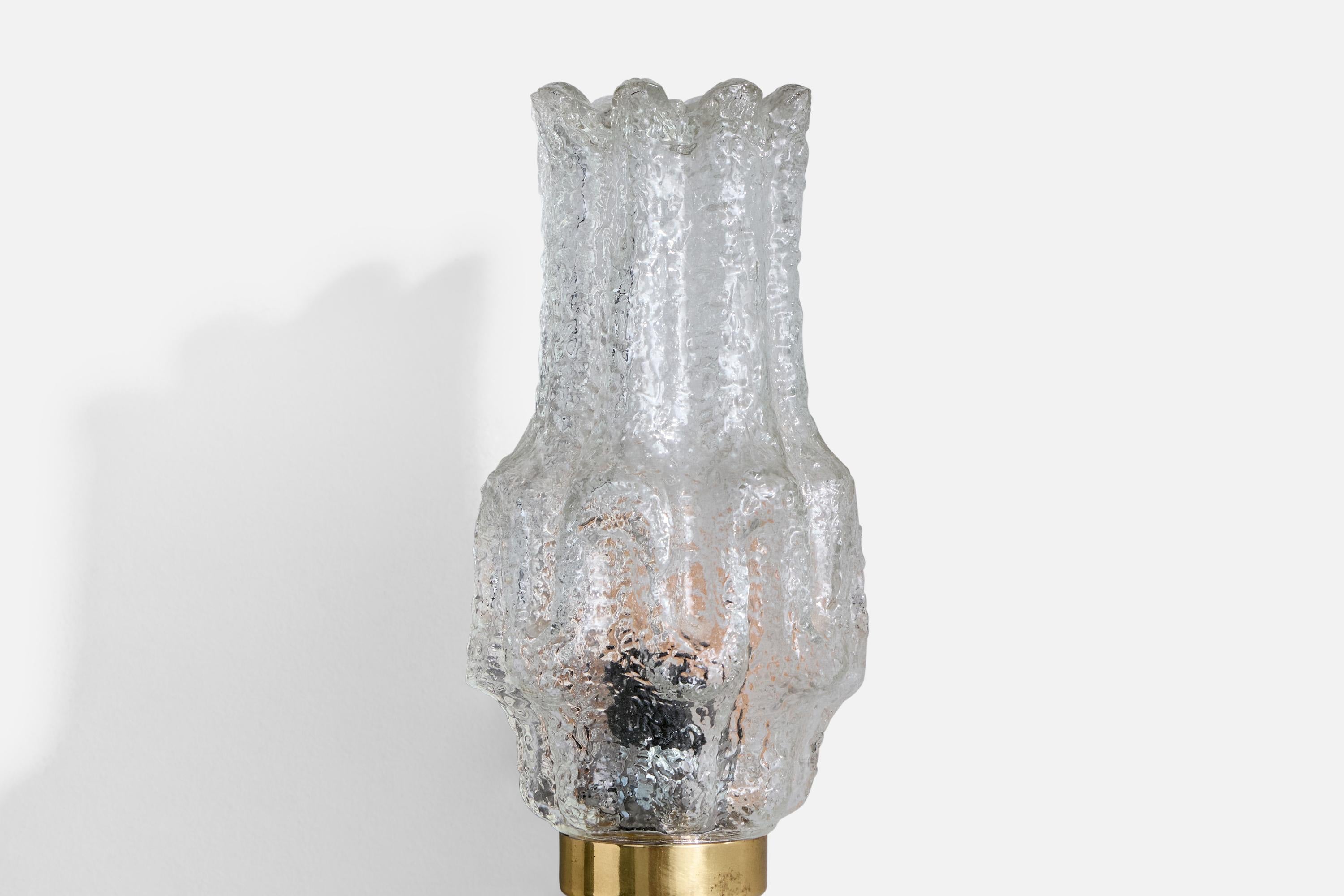 Swedish Designer, Wall Lights, Teak, Brass, Glass, Sweden, 1950s For Sale 3