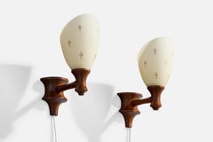 Design/One, Lights, Teck, Verre, Suède, années 1960