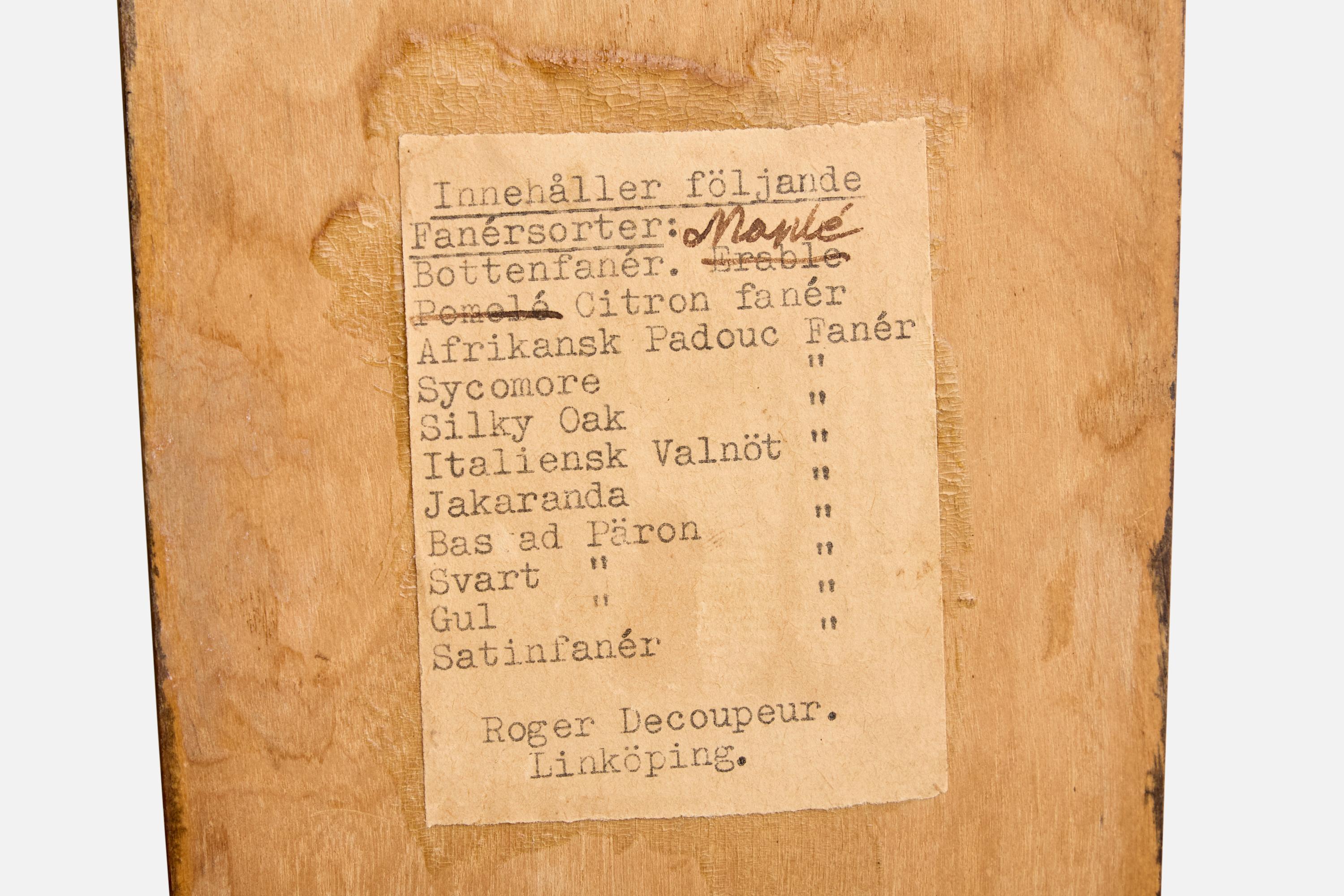 Design/One, Design-Light, Wood, Brass, Fabrice, Suède, années 1940 en vente 3