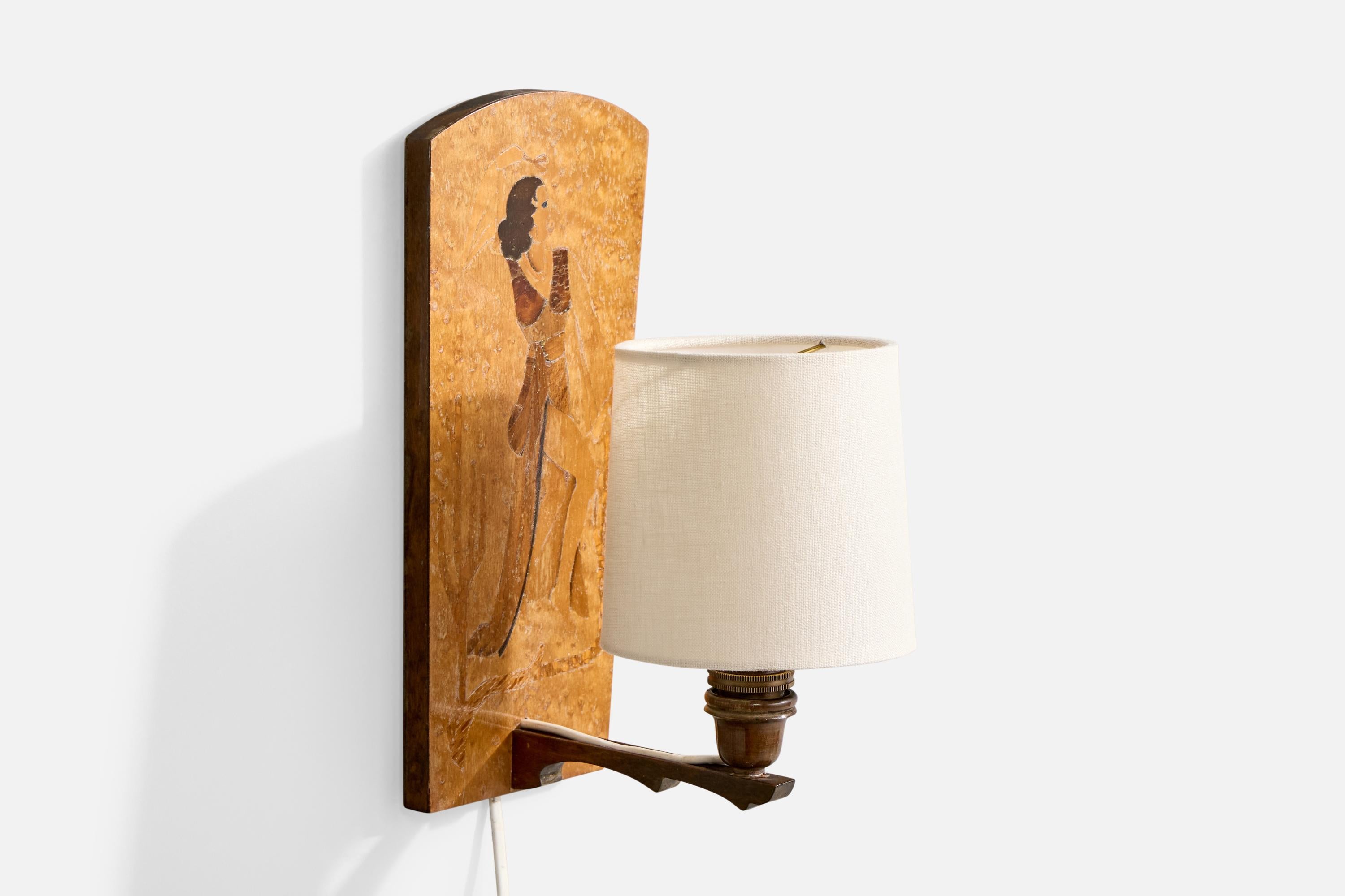 Suédois Design/One, Design-Light, Wood, Brass, Fabrice, Suède, années 1940 en vente