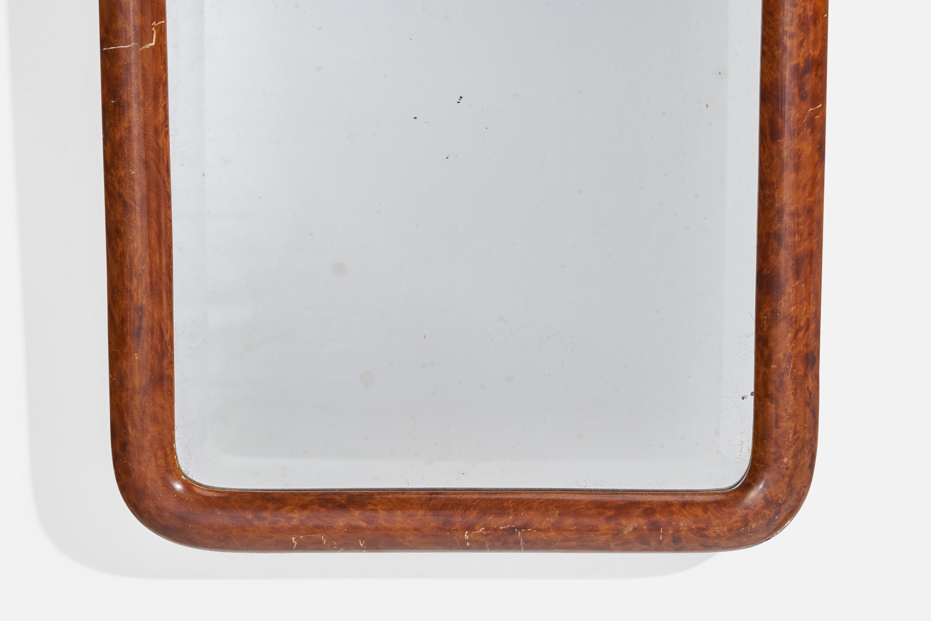Swedish Designer, Wall Mirror, Birch, Glass, Sweden, 1920s For Sale 1