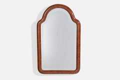Schwedischer Designer, Wandspiegel, Birke, Glas, Schweden, 1920er Jahre