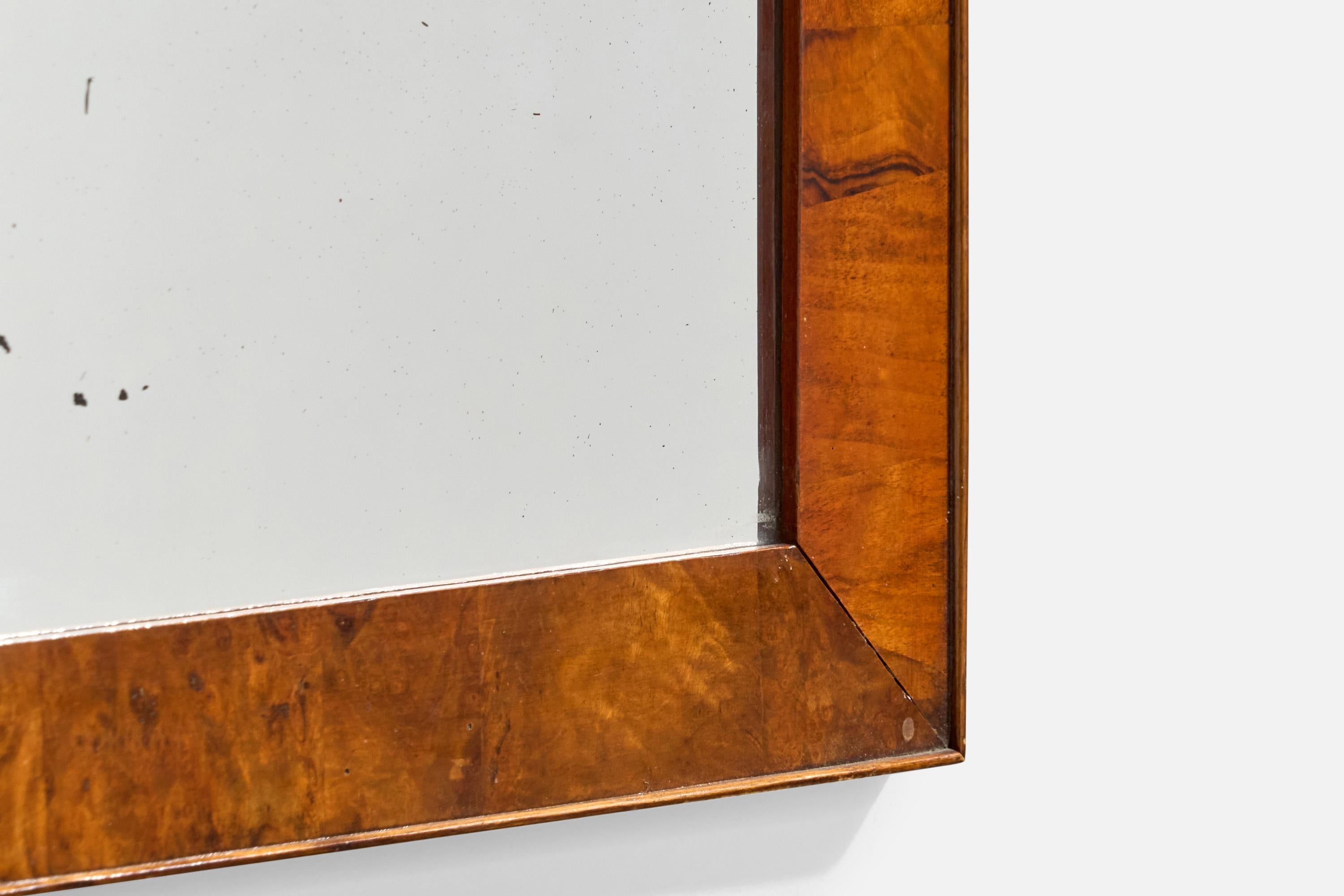 Designer suédois, miroir mural, bouleau, Suède, années 1900 en vente 3