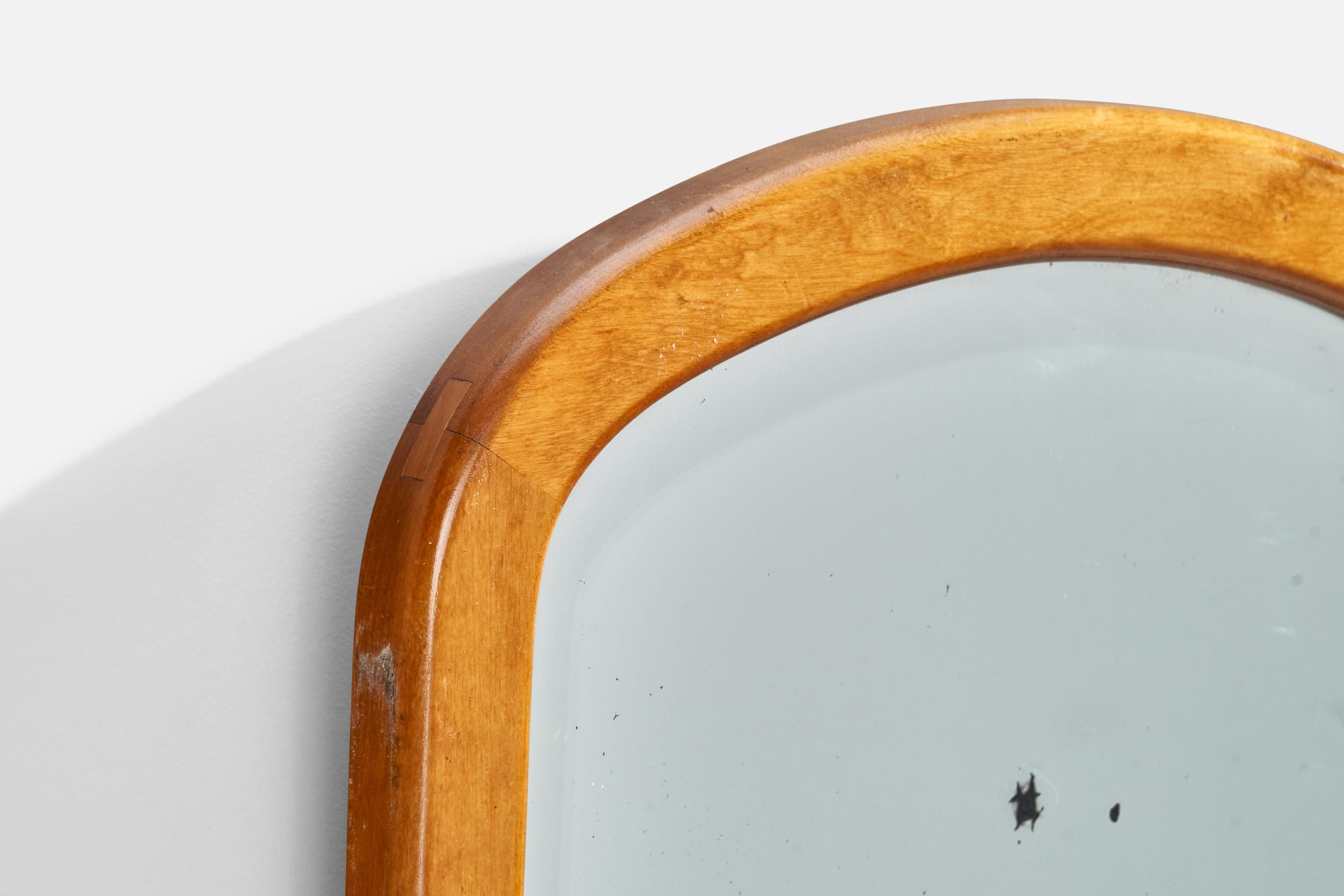 Diseñador sueco, espejo de pared, abedul, Suecia, años 1920 Sueco en venta