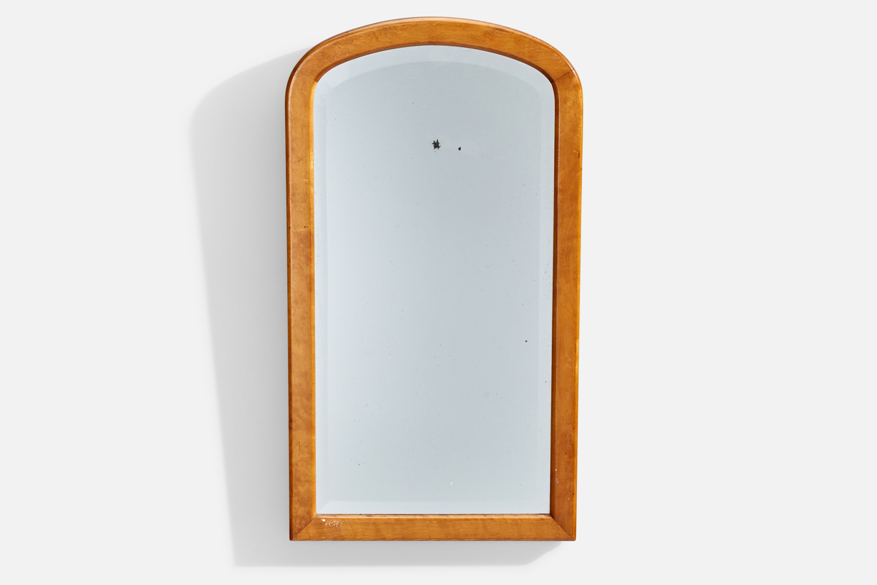 Swedish Designer, Wall Mirror, Birch, Sweden, 1920s For Sale