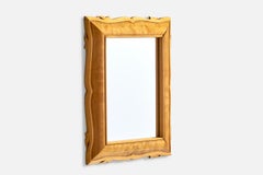 Swedish Designer, Wall Mirror, Birch, Sweden, 1940s