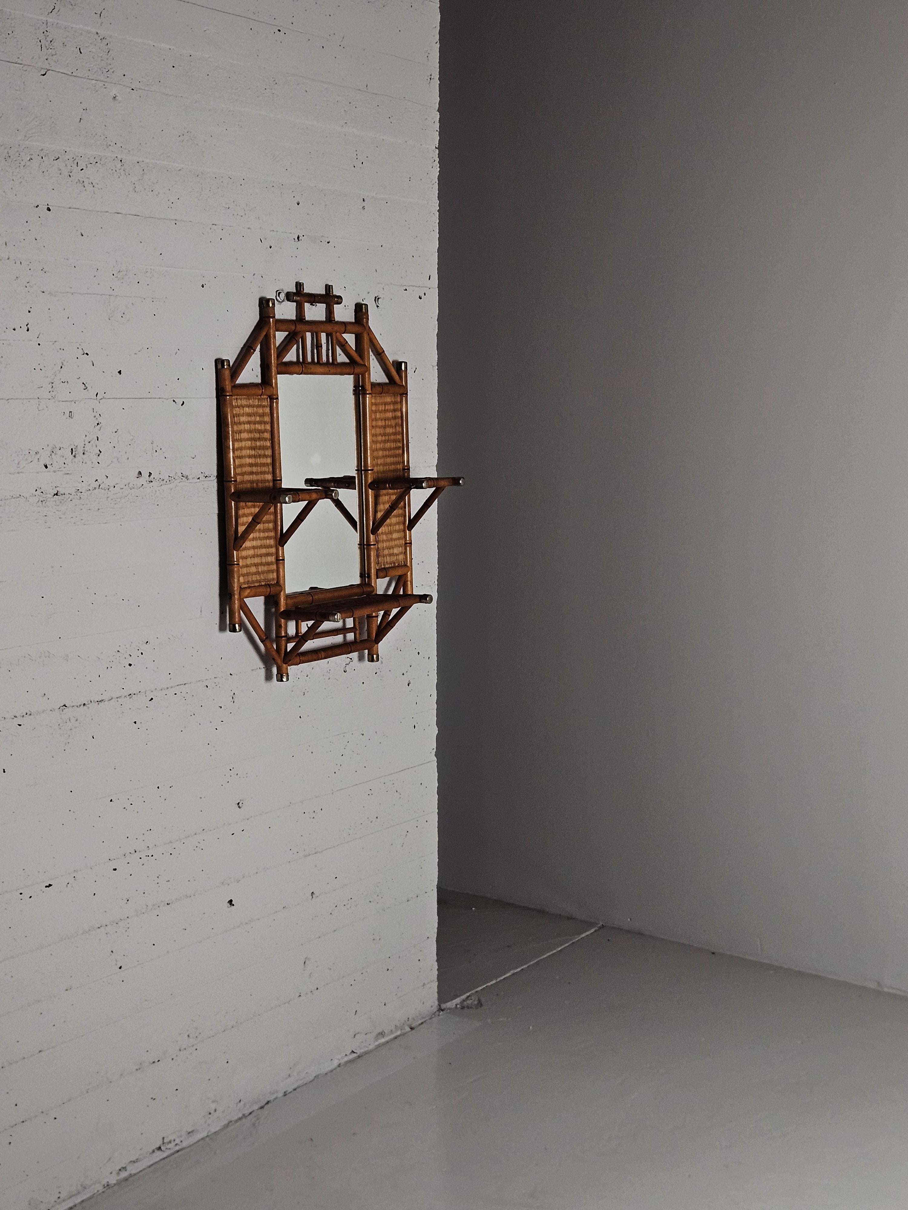 Scandinavian Modern Swedish designer wall mirror by Bodafors, 1890s
