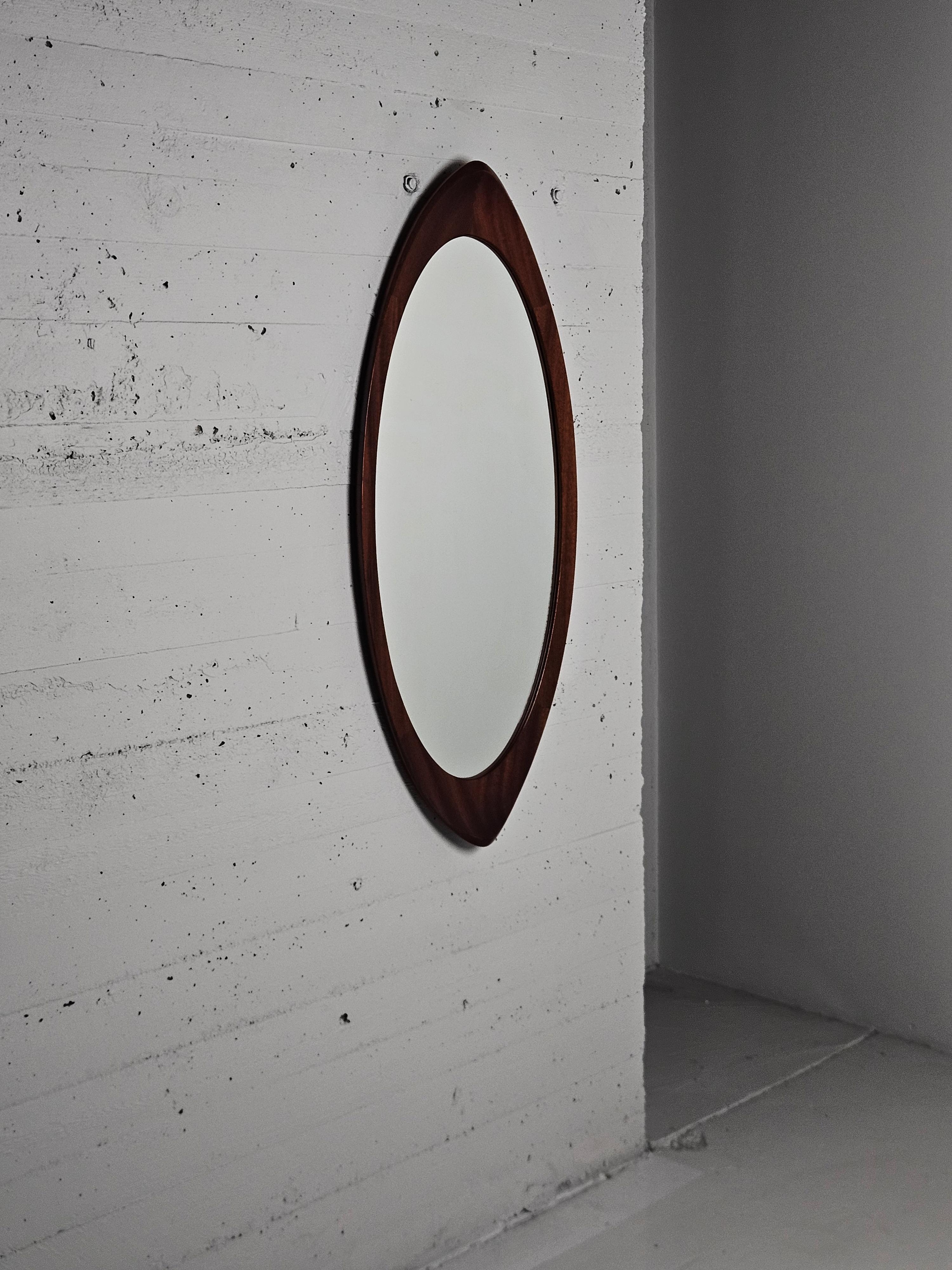 Good sized wall mirror made by the firm Glas & Trä, Sweden, 1950s.