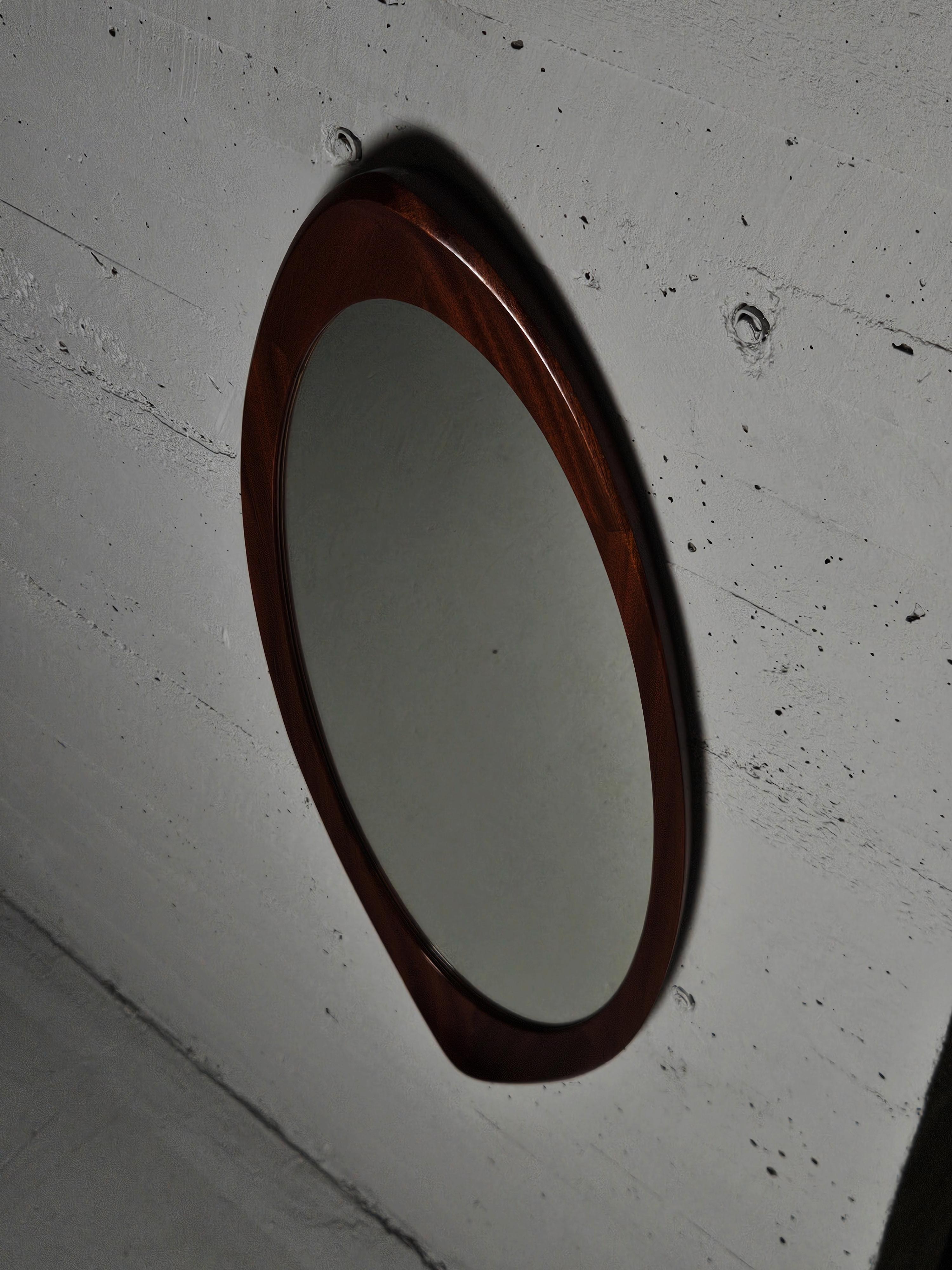 Scandinavian Modern Swedish designer wall mirror by Glas & Trä, 1950s For Sale