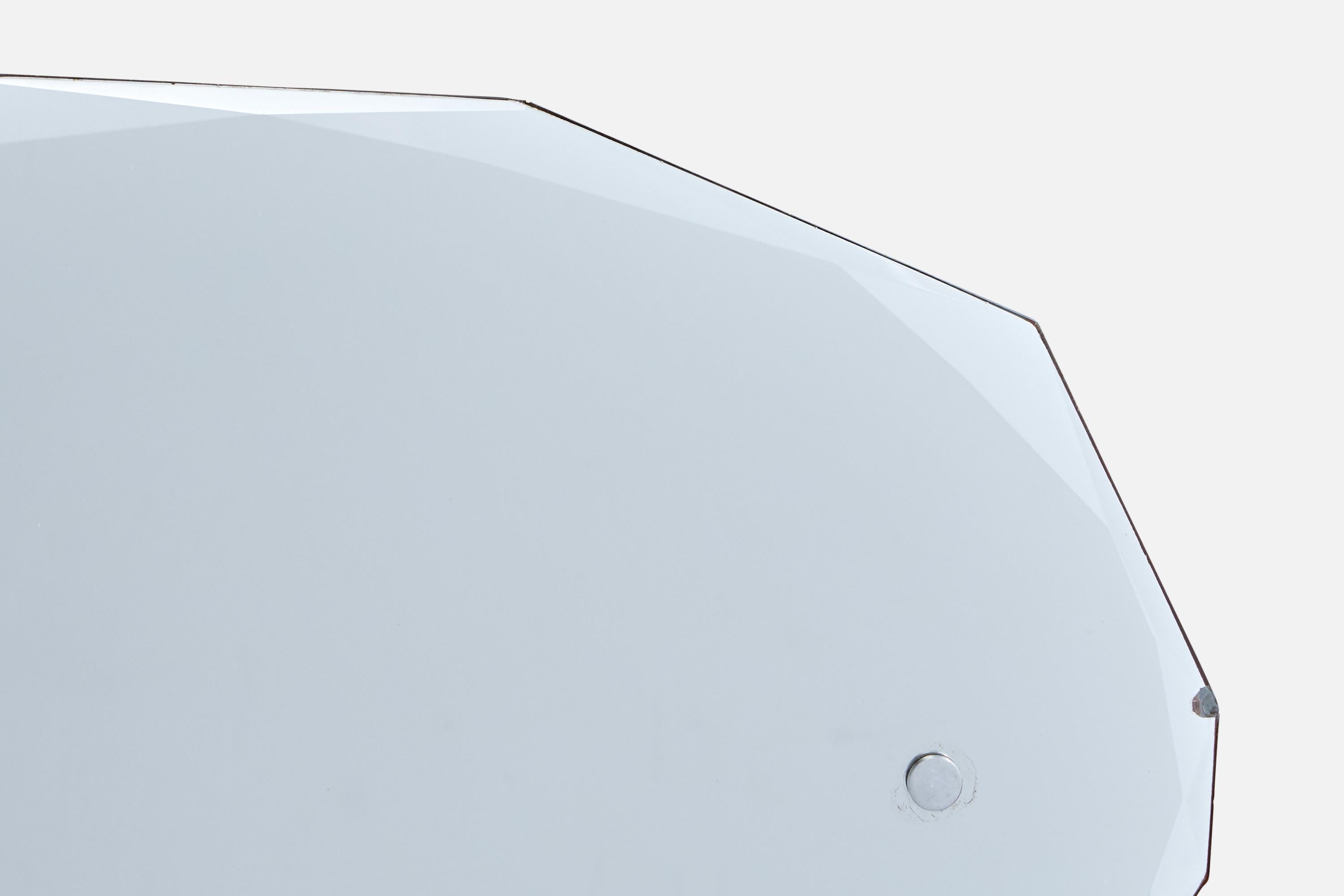 Suédois Designer suédois, miroir mural, métal, Suède, années 1940 en vente