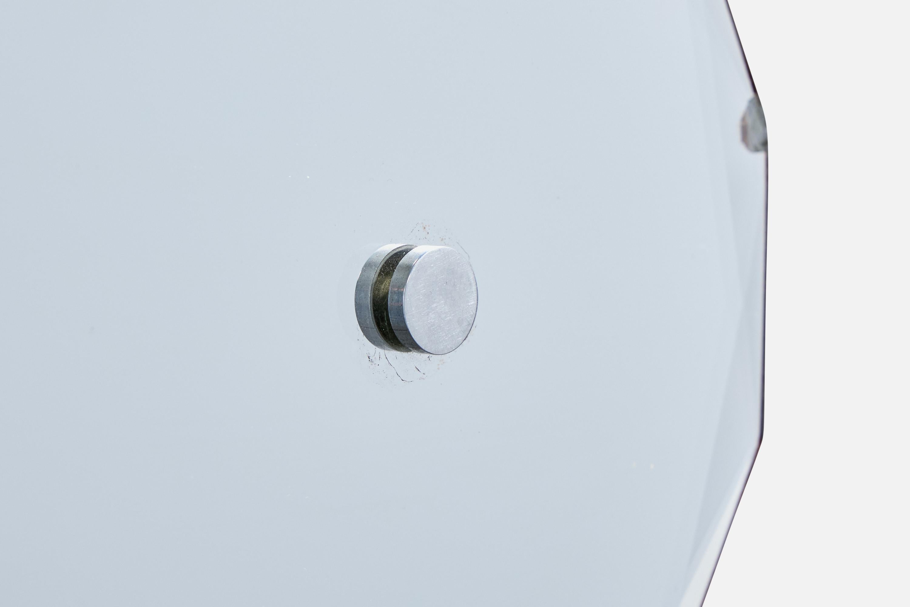 Milieu du XXe siècle Designer suédois, miroir mural, métal, Suède, années 1940 en vente