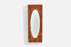 Swedish Designer, Wall Mirror, Oak, Sweden, 1930s
