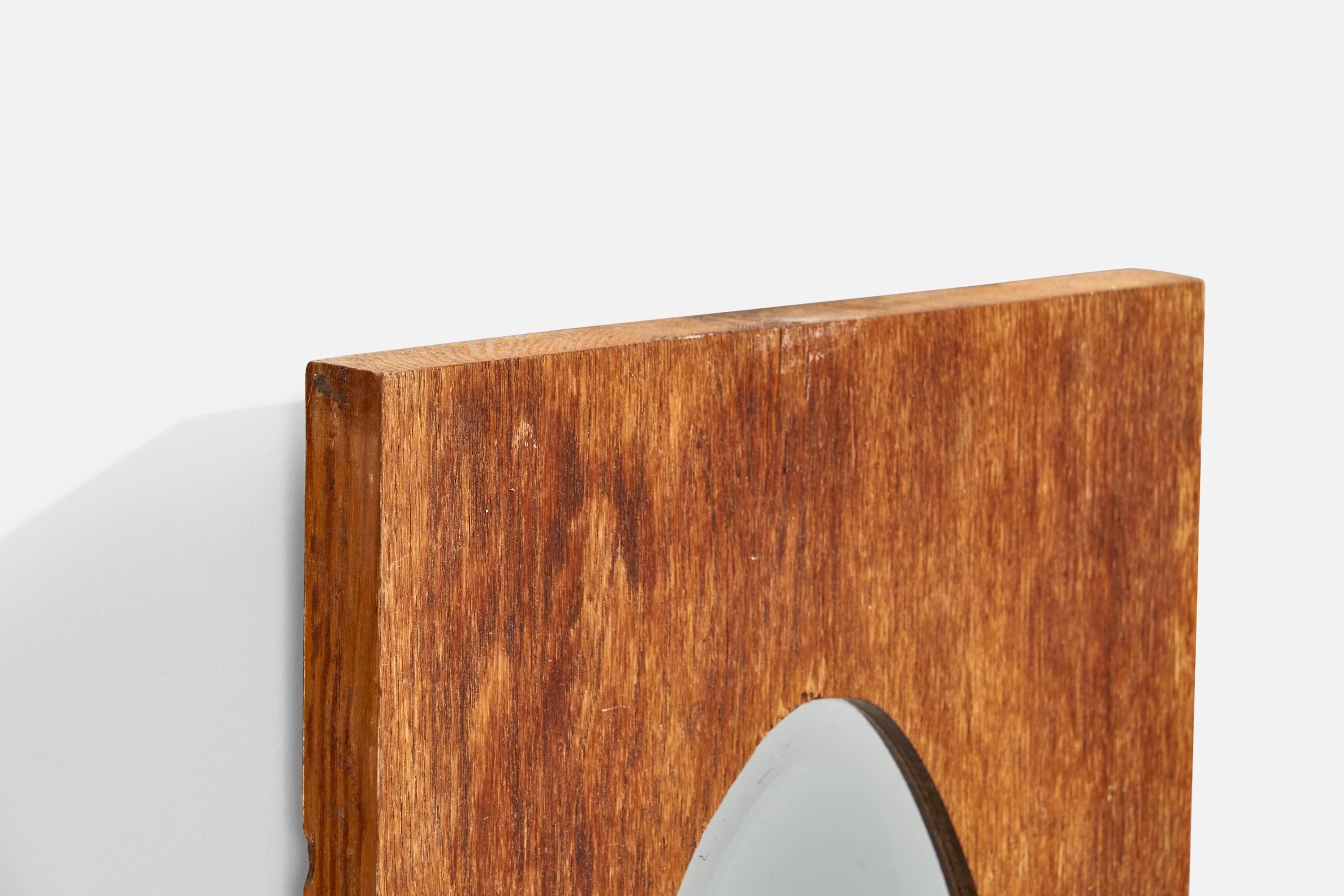 Diseñador sueco, Espejo de pared, Roble, Suecia, Años 1930 Sueco en venta