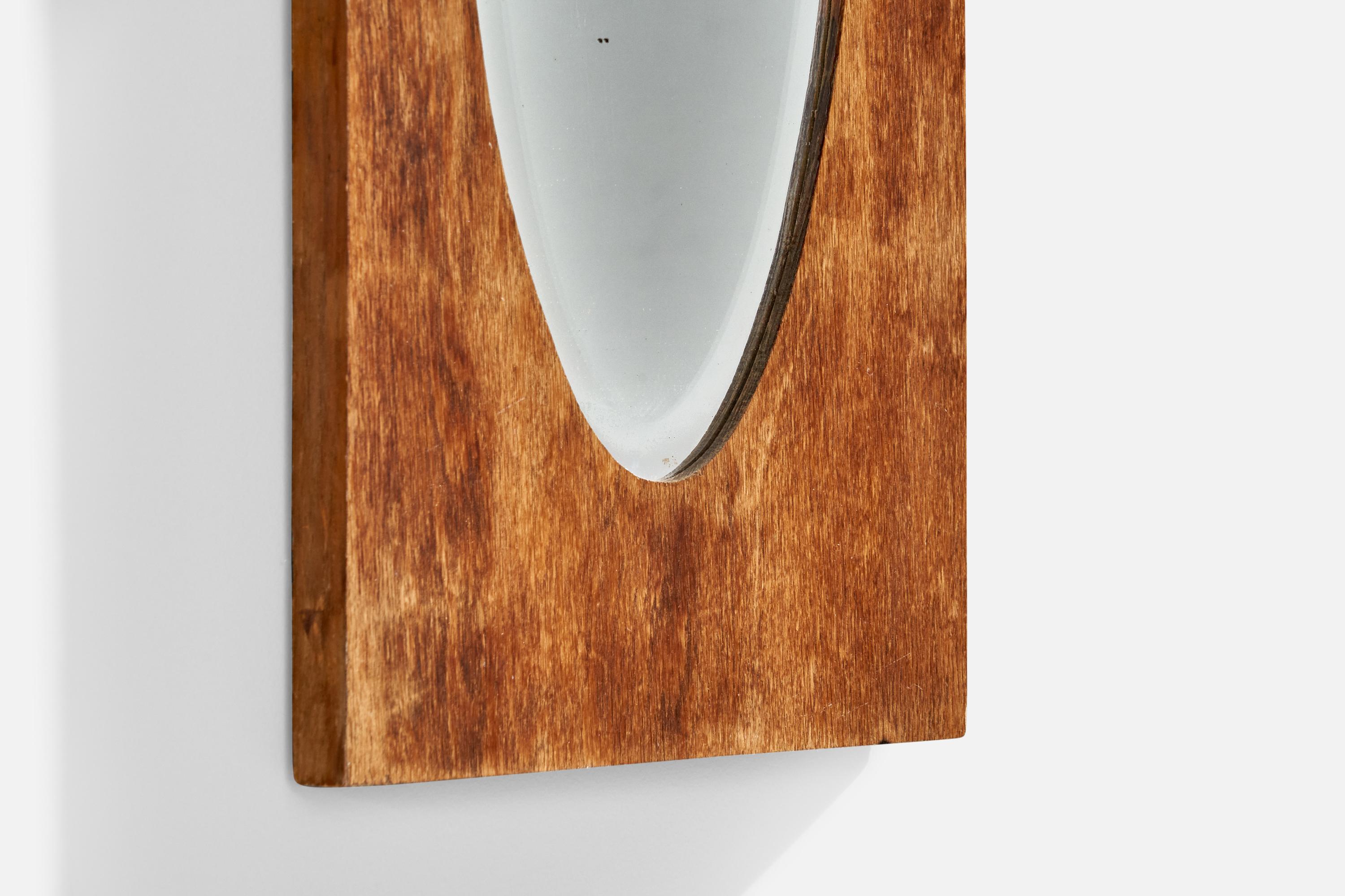 Diseñador sueco, Espejo de pared, Roble, Suecia, Años 1930 en venta 1