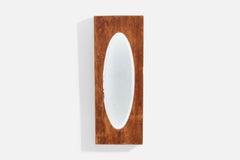 Vintage Swedish Designer, Wall Mirror, Oak, Sweden, 1930s