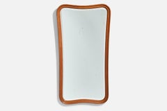Swedish Designer, Wall Mirror, Oak, Sweden, 1940s