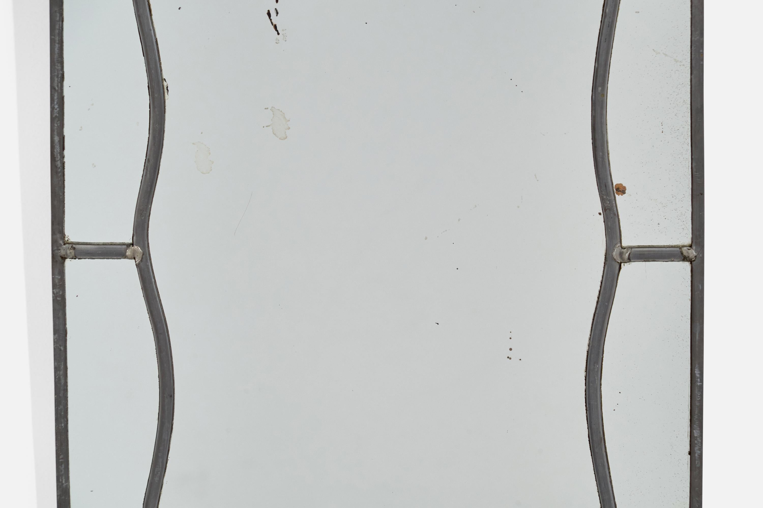 Diseñador sueco, Espejo de pared, Estaño, Espejo, Suecia c. 1940s mediados del siglo XX en venta