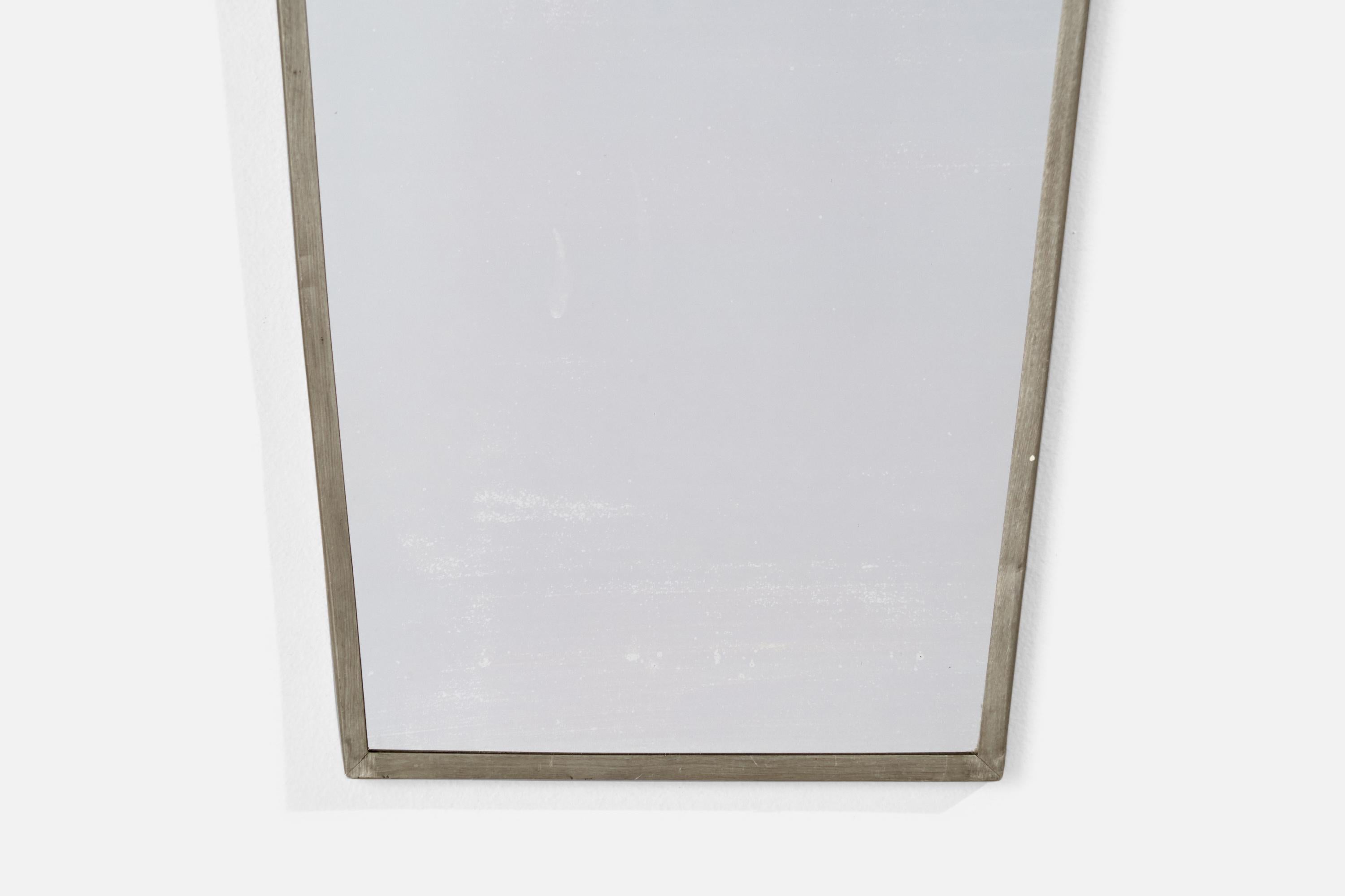 Swedish Designer, Wall Mirror, Pewter, Sweden, 1930s 1