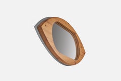 Schwedischer Designer, Wandspiegel, Kiefer, Schweden, 1970er Jahre