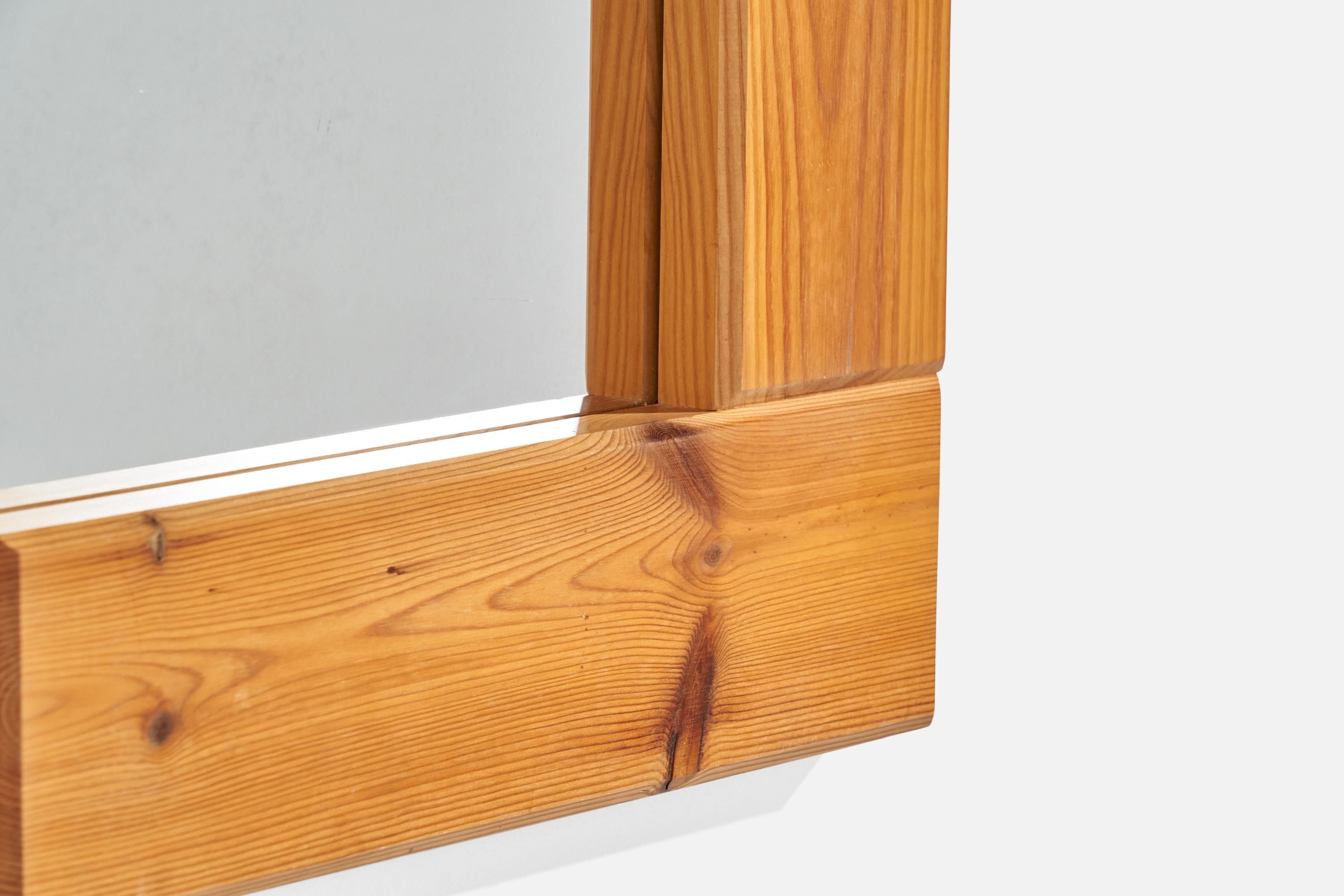 Pin Designer suédois, miroir mural, pin, Suède, 1970 en vente