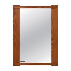 Diseñador sueco, Espejo de pared, Pino, Suecia, Años 70