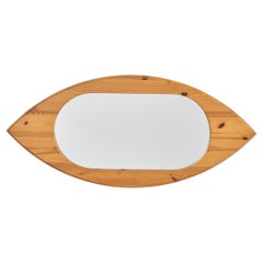 Schwedischer Designer, Wandspiegel, Kiefer, Schweden, 1970er Jahre