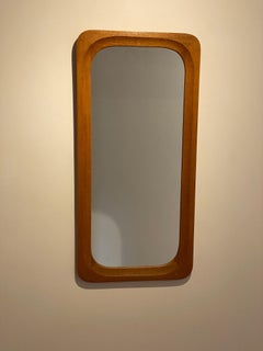 Swedish Designer, Wall Mirror, Stained oak, 1950s, Sweden