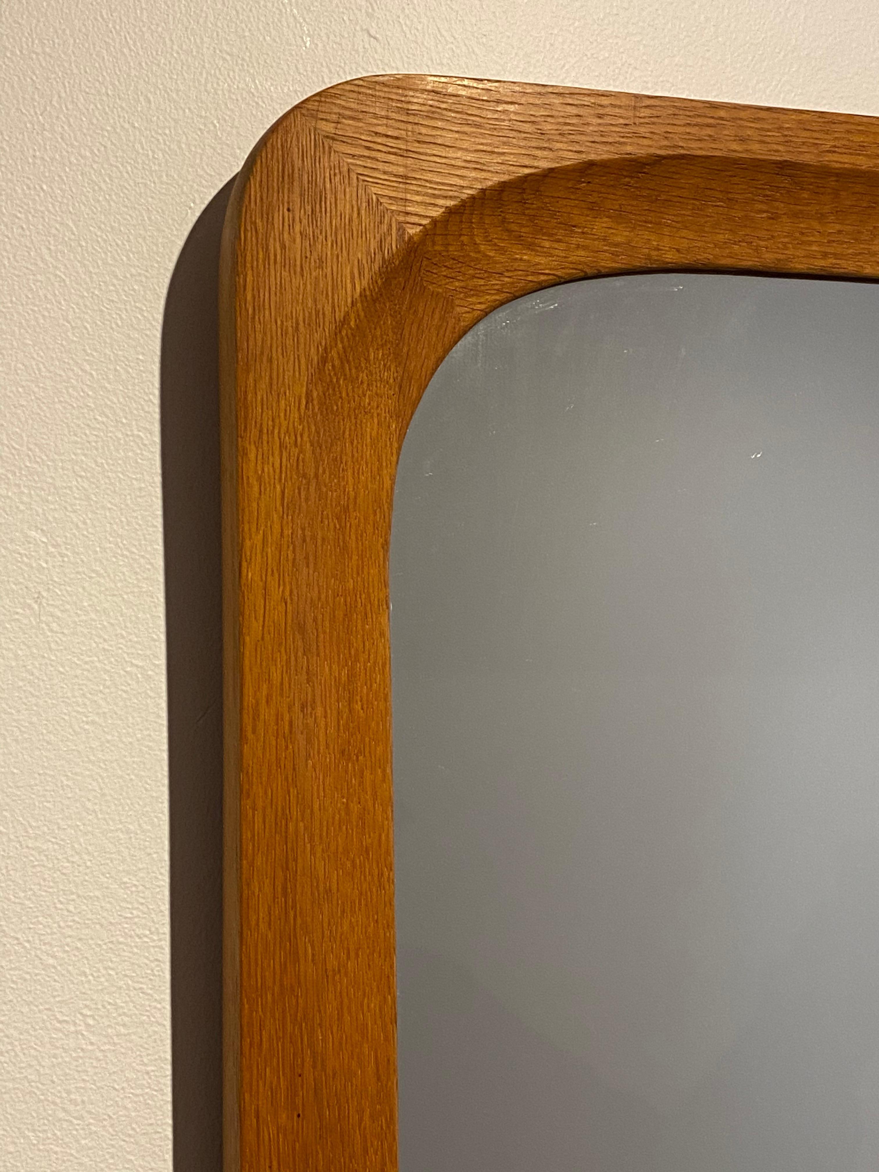 Mid-20th Century Swedish Designer, Wall Mirror, Stained oak, 1950s, Sweden