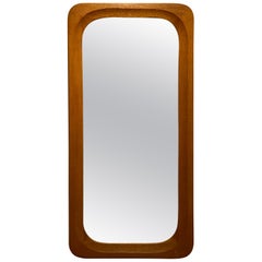 Swedish Designer, Wall Mirror, Stained oak, 1950s, Sweden