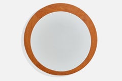 Specchio da parete di design svedese, Teak, Svezia, anni '1950